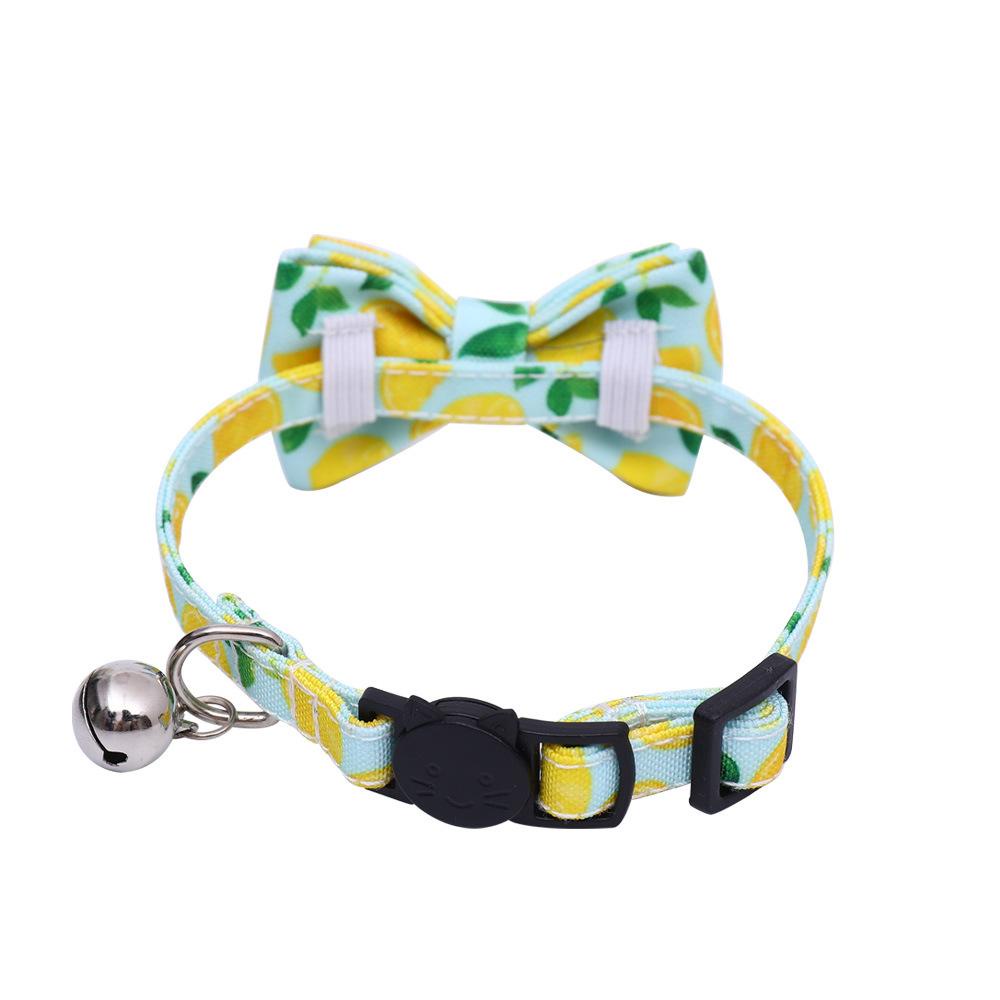 [COD] Vòng Cổ An Toàn Mềm Mại Họa Tiết Trái Cây An Toàn Cho Thú Cưng