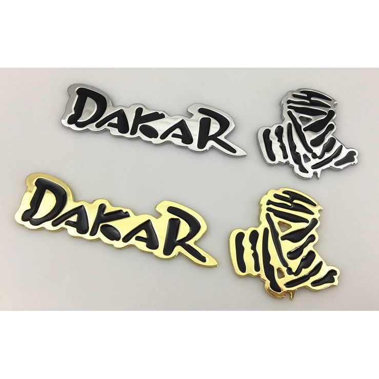 Miếng Dán 3D Chữ Dakar bằng kim loại