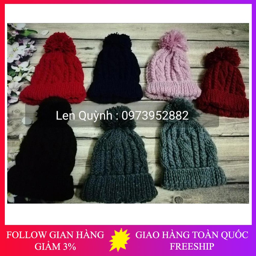 Mũ len đan tay