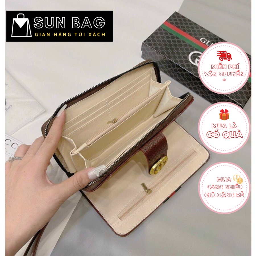 Ví nữ dài cầm tay, ví đựng thẻ, điện thoại, chìa khóa dùng đi chơi đi dự tiệc, da cao cấp size 20cm SB167