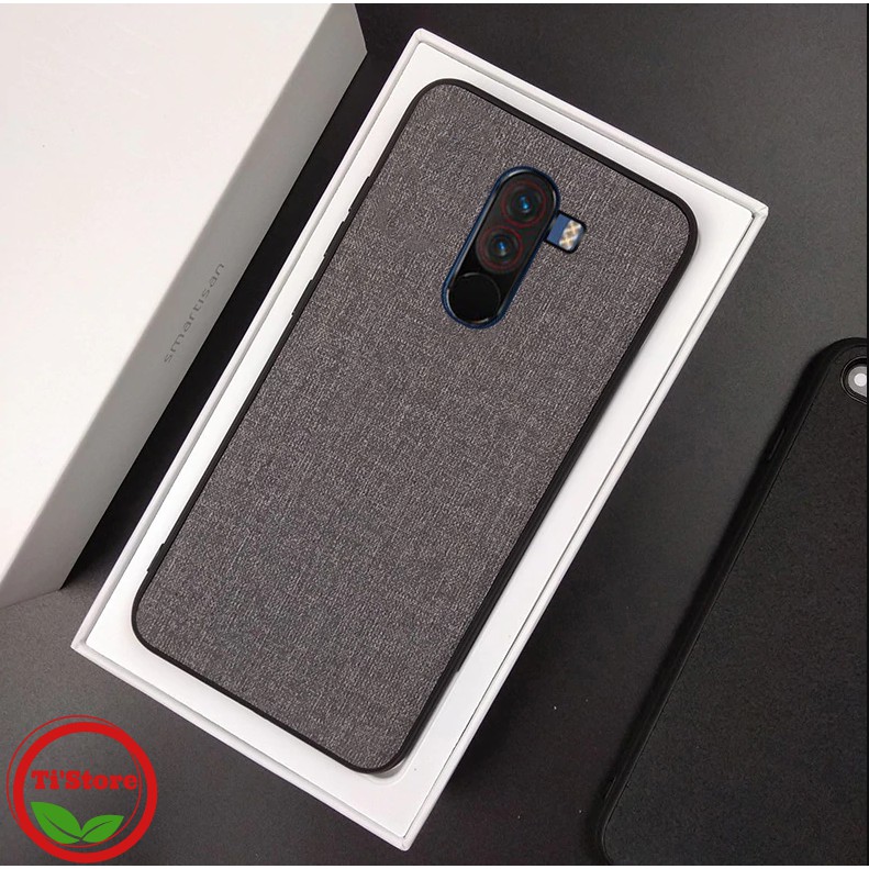 Ốp lưng xiaomi Pocophone F1_ốp vải jean màu xám (ảnh bìa)