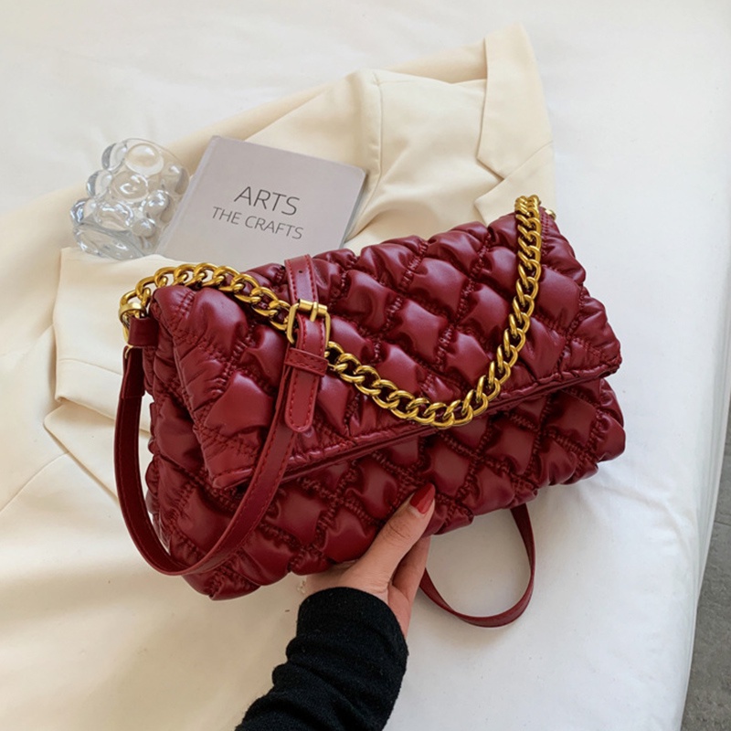 Túi đeo chéo IELGY mềm đính kim cương phong cách Hàn Quốc thời trang cho nữ