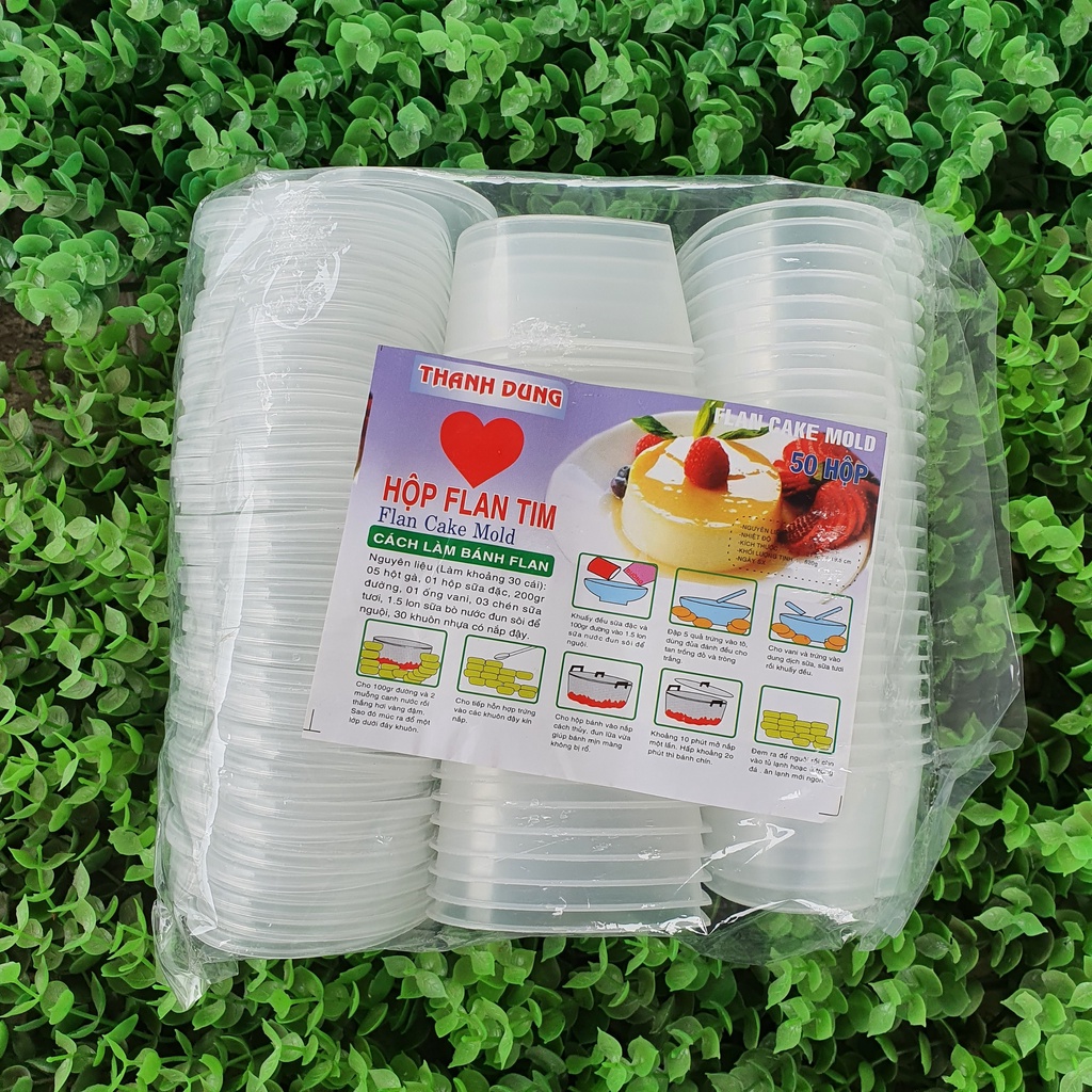 Set 50 Hủ Hộp Nhựa Làm Bánh Flan Caramen, Rau câu, Sữa chua, Đựng slime