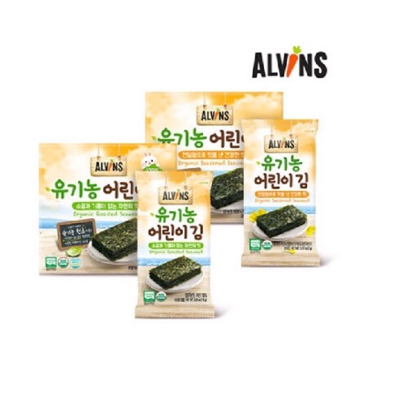 Rong Biển Hữu Cơ Tách Muối Cho Bé Ăn Dặm Alvins (Tách Lẻ 1 Gói)
