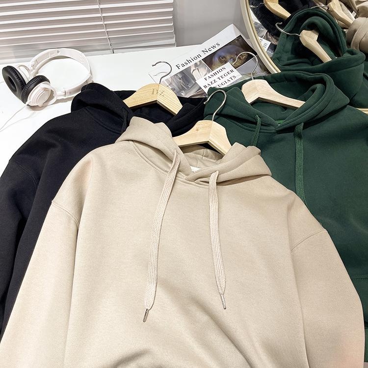 Áo Hoodie Trơn 2 Lớp Dày Dặn Phối Túi Kèm Dây Dip Bọc, Nỉ Ngoại Mịn Cao Cấp Phong Cách Unisex Trẻ Trung