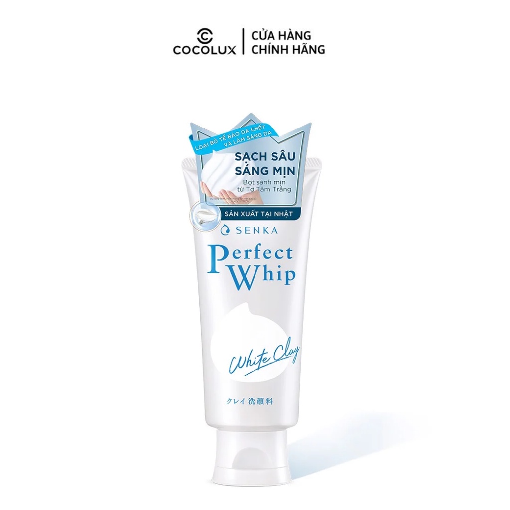 Sữa Rửa Mặt Đất Sét Trắng Perfect White Senka 120g