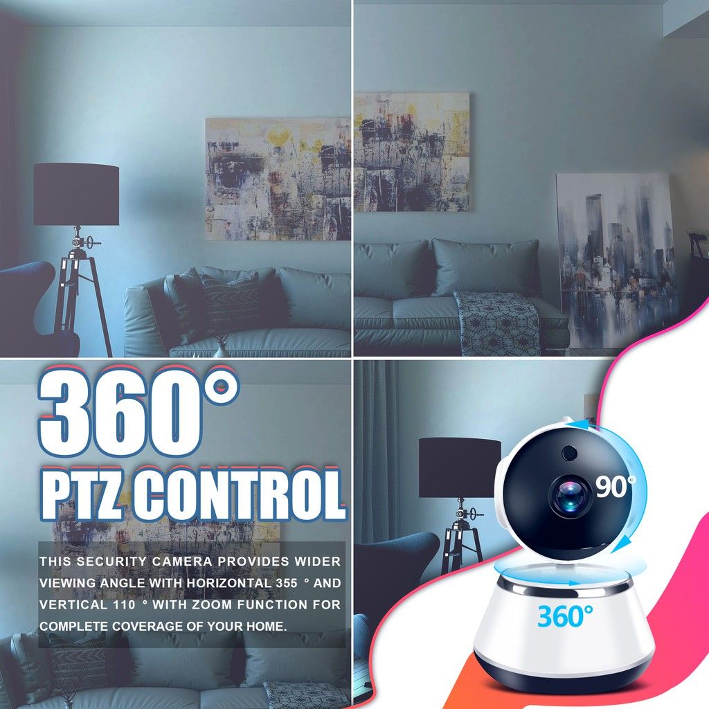 Camera Wifi Mini Trong Nhà Xoay 360 độ V380 Đàm Thoại 2 Chiều, dễ lắp đặt, dễ sử dụng, hình ảnh rõ nét bảo hành uy tín