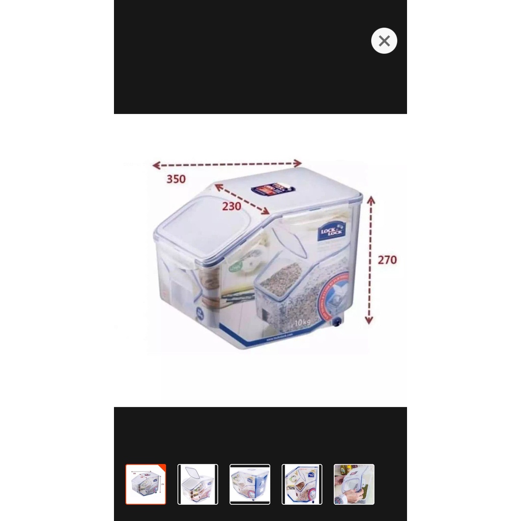 [QUÀ TẶNG MÓC DÁN TƯỜNG CHO ĐƠN HÀNG TRÊN 1000]  Thùng đựng gạo chính hãng Lock&Lock | BigBuy360 - bigbuy360.vn