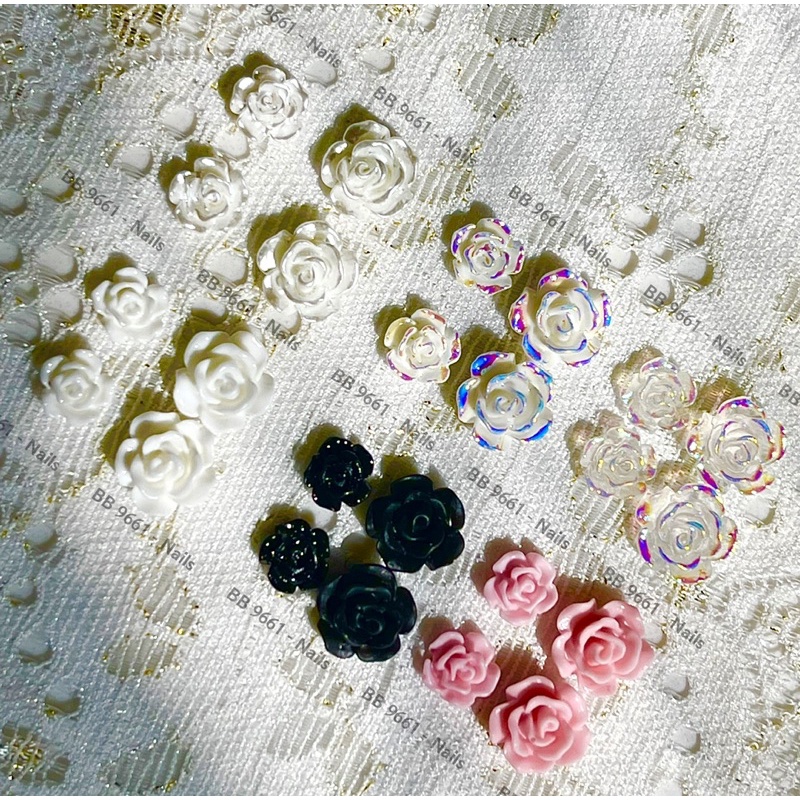 Hoa hồng trang trí móng nail nhiều kích cỡ