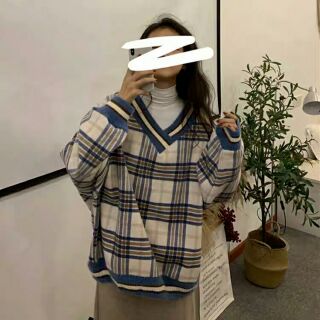 [ Order]  Áo len kẻ ulzzang oversize ( kèm ảnh thật sau)