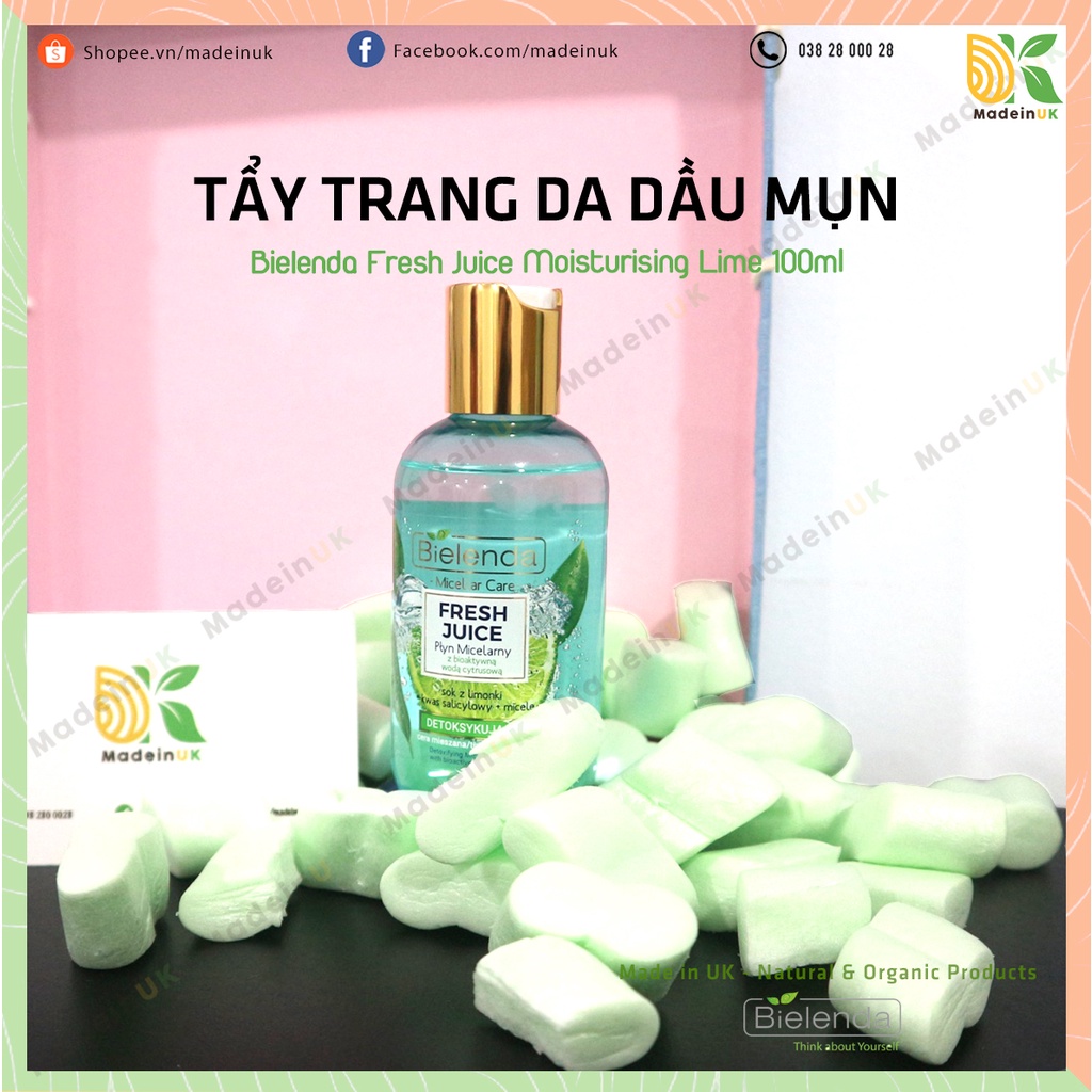 Tẩy Trang Bielenda Fresh Juice Làm Sạch & Sáng Da Cho Da Mụn/ Da dầu