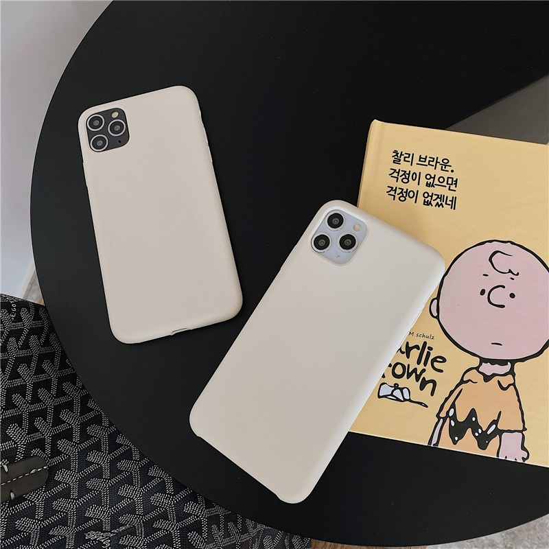 vivo 1808 1811 1820 1812 1807 1817 1801 1819 1806 1818 1816 1802 1814 1804 1805 1851 1815 Simple white TPU silicone mobile phone protective cover Pure color mobile phone anti dropping shell White Beige mobile phone soft shell