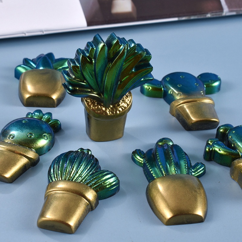 Sa Khuôn Làm Móc Khóa Hình Cây Xương Rồng 3D Bằng Epoxy Resin DIY