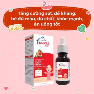 Avisure Safoli Drops - sắt hữu cơ nhỏ giọt cho bé giảm nguy cơ và cải thiện tình trạng thiếu máu do thiếu sắt.(lọ 20ml)