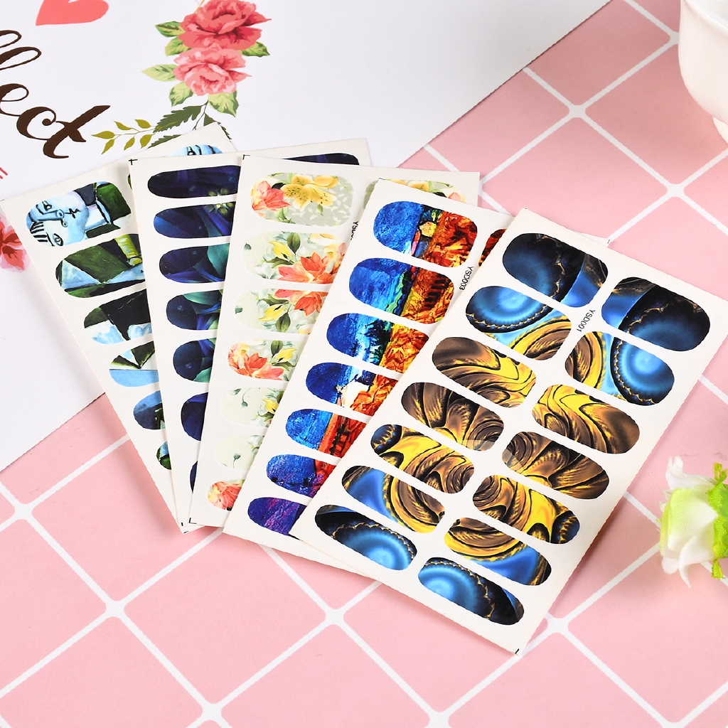 [YD]1 Sheet Big Chry Flower DIY Decals Nails Art Water Transfer Printing Stickers For Manicure Salon