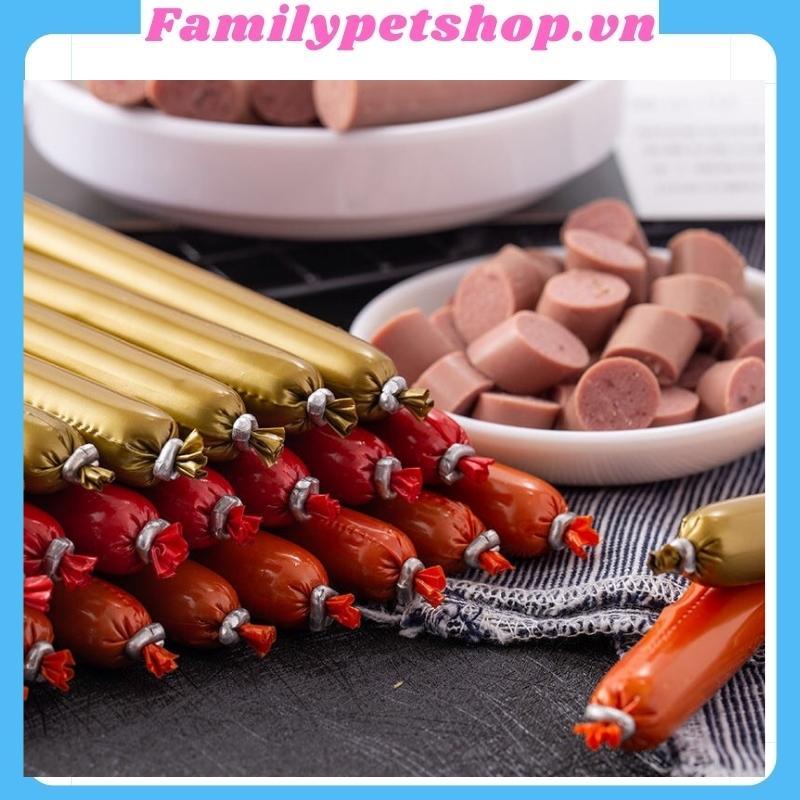 Combo 100 cây xúc xích cho chó mèo thú cưng thanh 15g-familypetshop.vn
