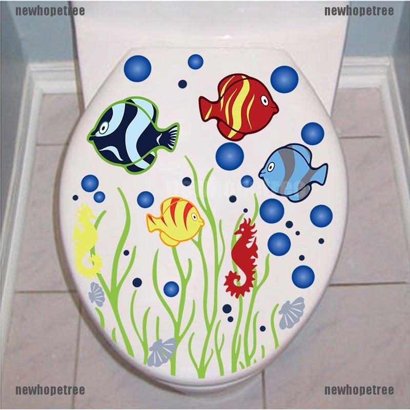 Sticker dán bồn cầu hình con cá