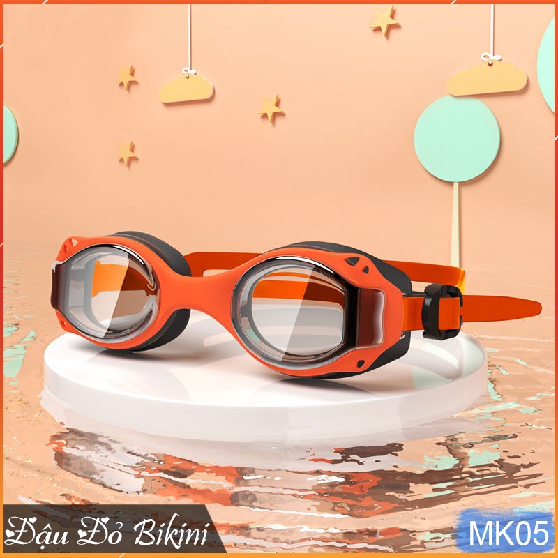 Kính bơi cho bé phối màu rực rỡ, chống vào nước và đọng hơi , đệm mềm dễ chịu cho mắt, dây điều chỉnh | MK05