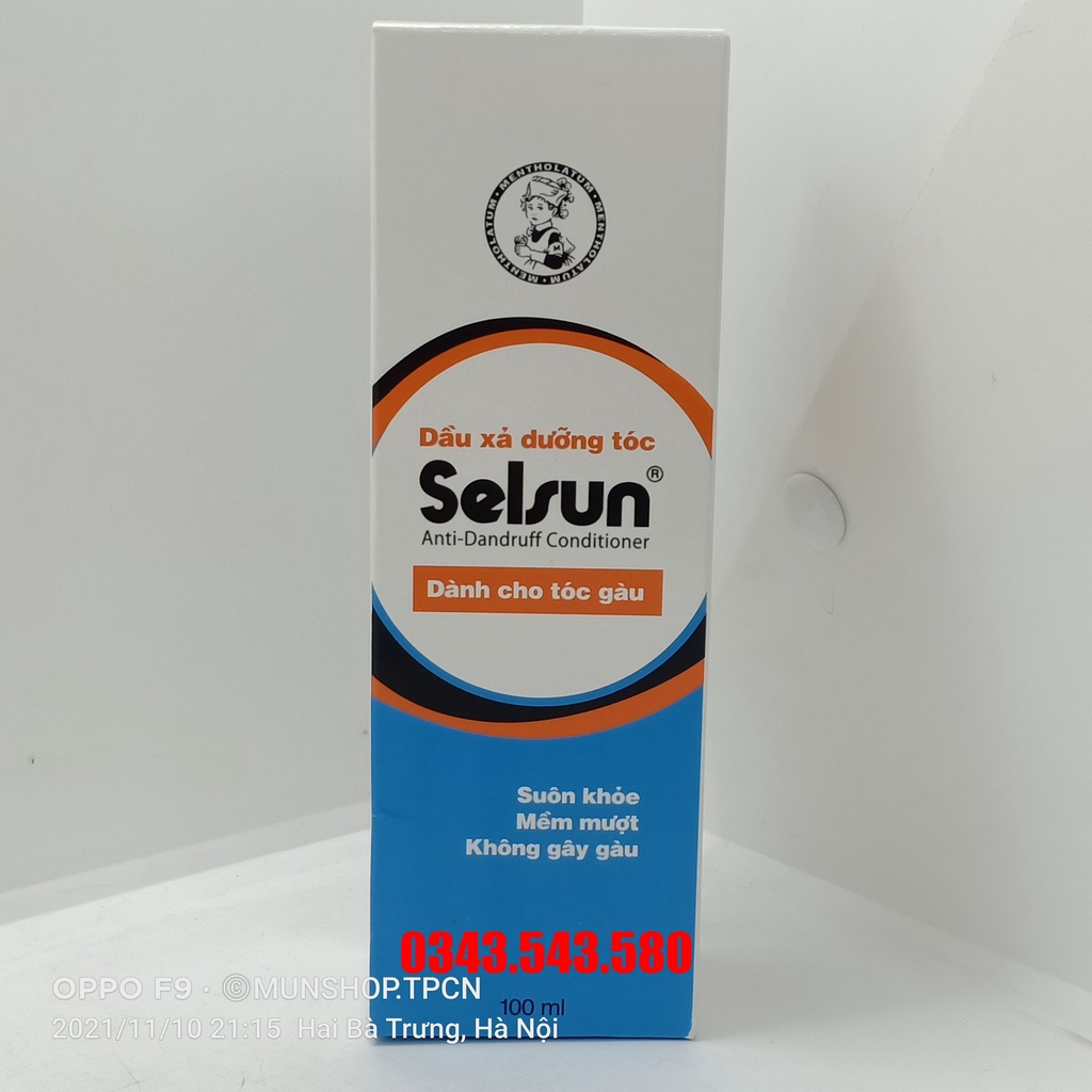 Bộ đôi giải pháp cho tóc gàu dầu gội - xả Selsun chai 100ml
