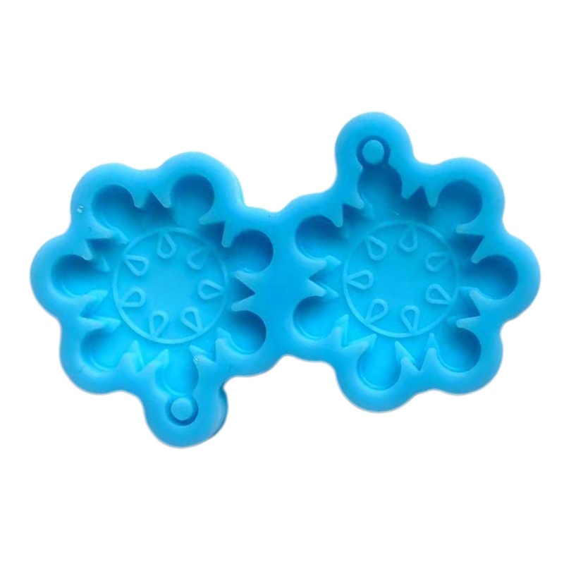 Khuôn Silicone Làm Bông Tai Epoxy Hình Cây Thông / Người Tuyết DIY