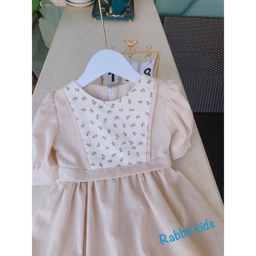Váy Thu Đông Cho Bé 8-32kg💝FREESHIP💝 Rabbit Kids- Đầm Đi Học Bé Gái Chất Linen Bột Cao Cấp Mềm Mại