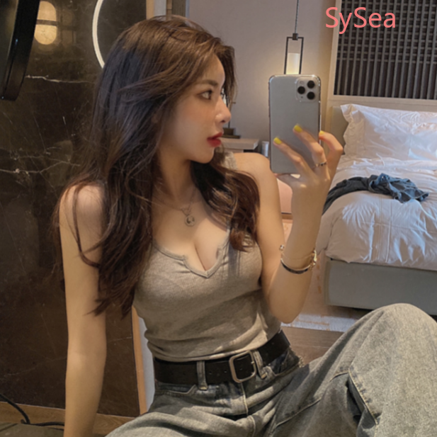 Áo hai dây xẻ tà thời trang hè gợi cảm dành cho nữ