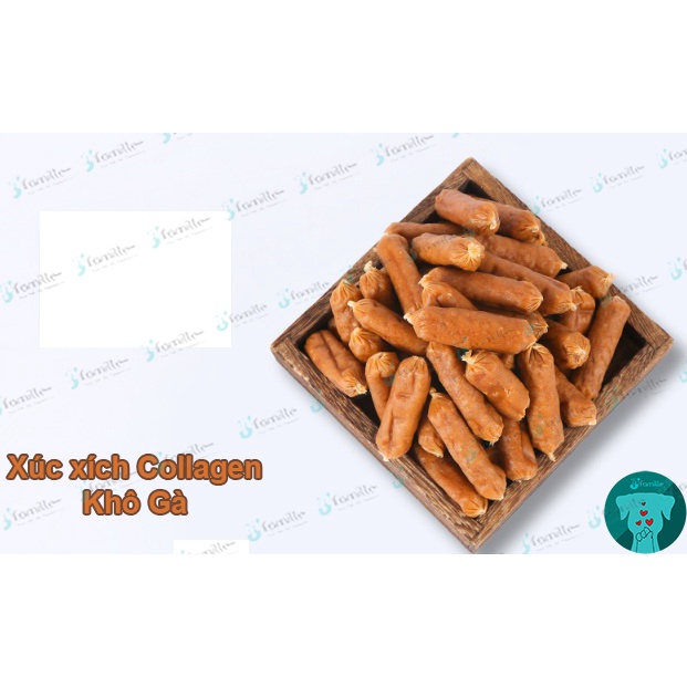 Đồ Ăn Vặt, Snack Chó Mèo JFAMILLE. Xúc Xích Khô Gà, Vịt. Giàu Đạm Dễ Tiêu Hóa, Túi 100Gr - JF194