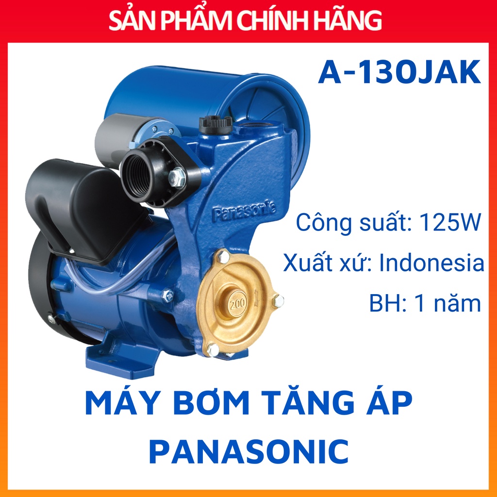 Máy bơm tăng áp Panasonic A-130JAK 125W chính hãng