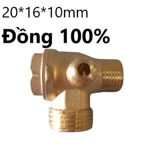 Van 1 chiều máy nén khí / Van 1 chiều máy bơm hơi có dầu ren ngoài kích thước 20X16X10mm