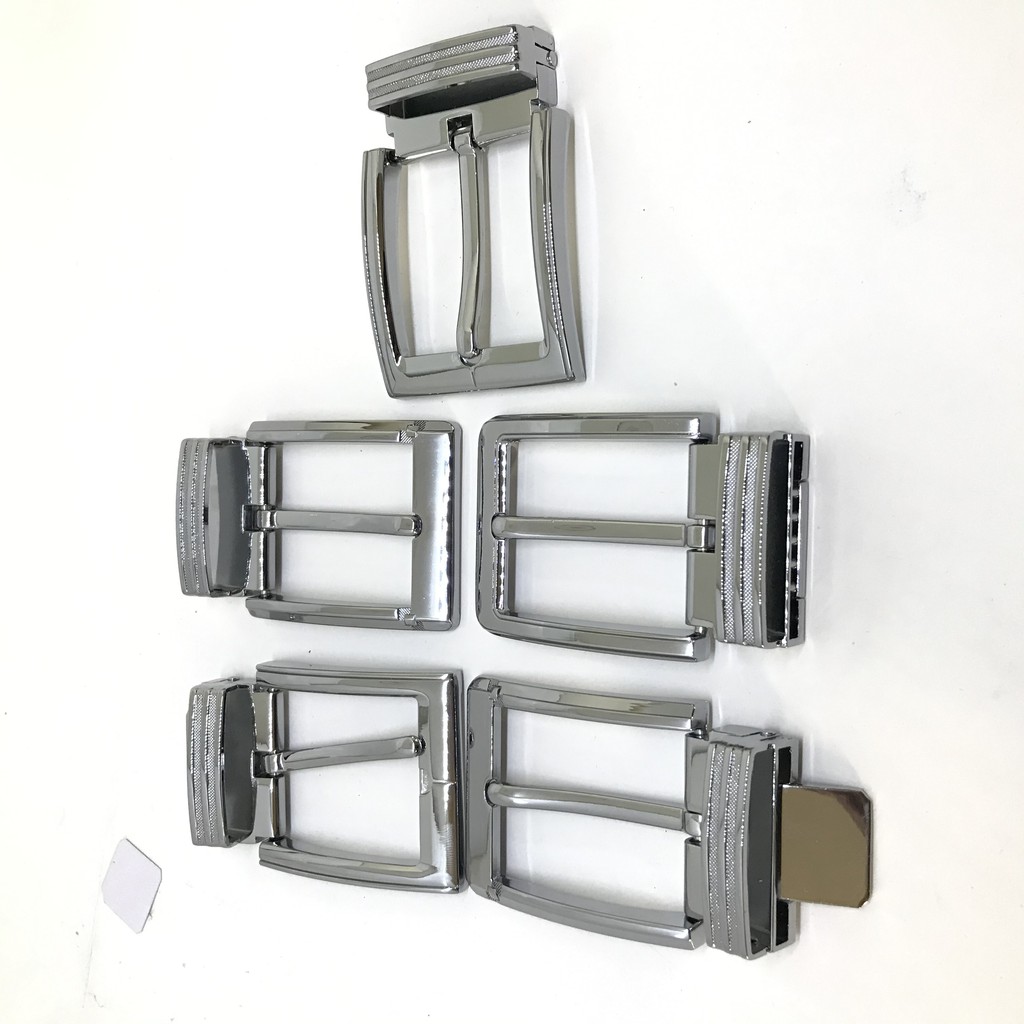 Mặt khóa - đầu khóa thắt lưng nam kim kẹp bảng 4cm màu trắng_họa tiết ngẫu nhiên