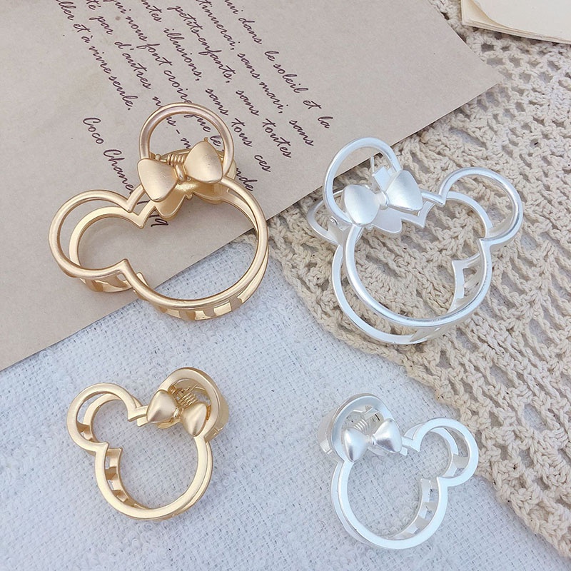 Kẹp Tóc Kim Loại Hình Chuột Mickey / Bông Hoa Thời Trang Cho Nữ