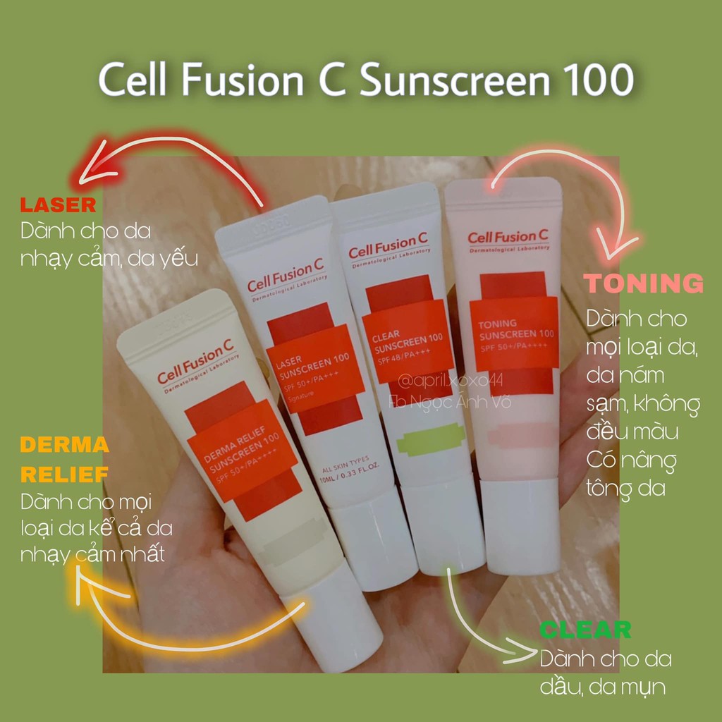 Kem chống nắng CELL FUSION C LASER SUNSCREEN 100 SPF 50++(10ml)