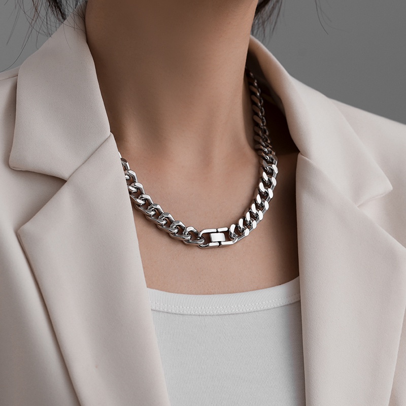 Vòng cổ choker chuỗi dây xích dày phong cách hip hop thời trang cá tính