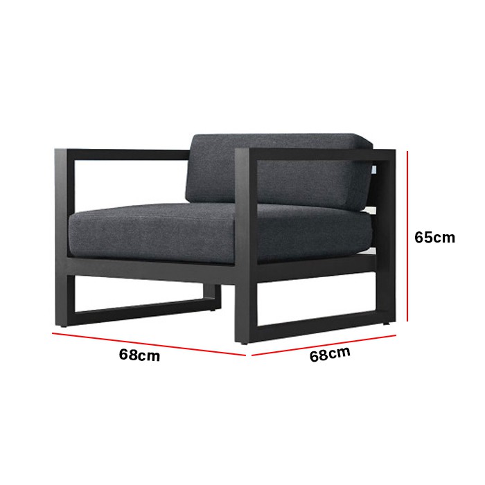 [ HÀNG CAO CẤP] Ghế Sofa phòng khách màu xám đen - Sofa đơn XFZ phong cách Mỹ sang trọng