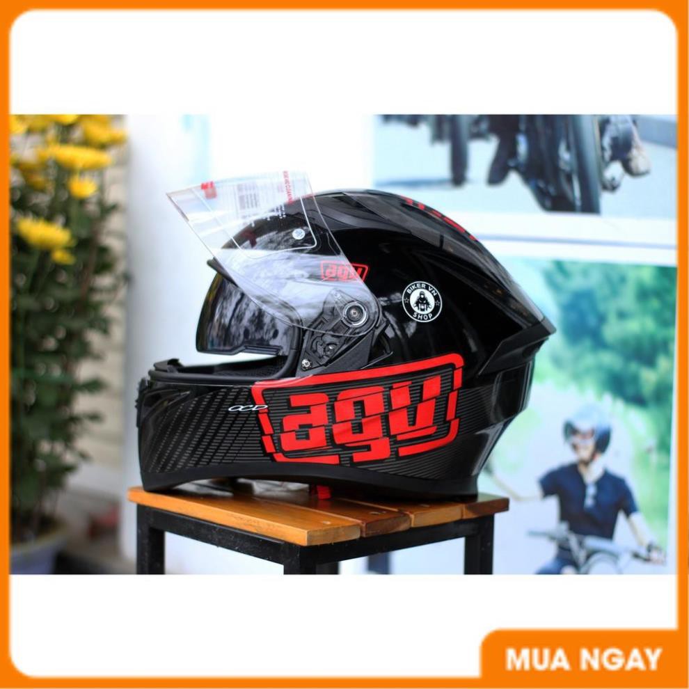 Giá Tận Kho - Bộ tem dán nón Fullface Agv đỏ