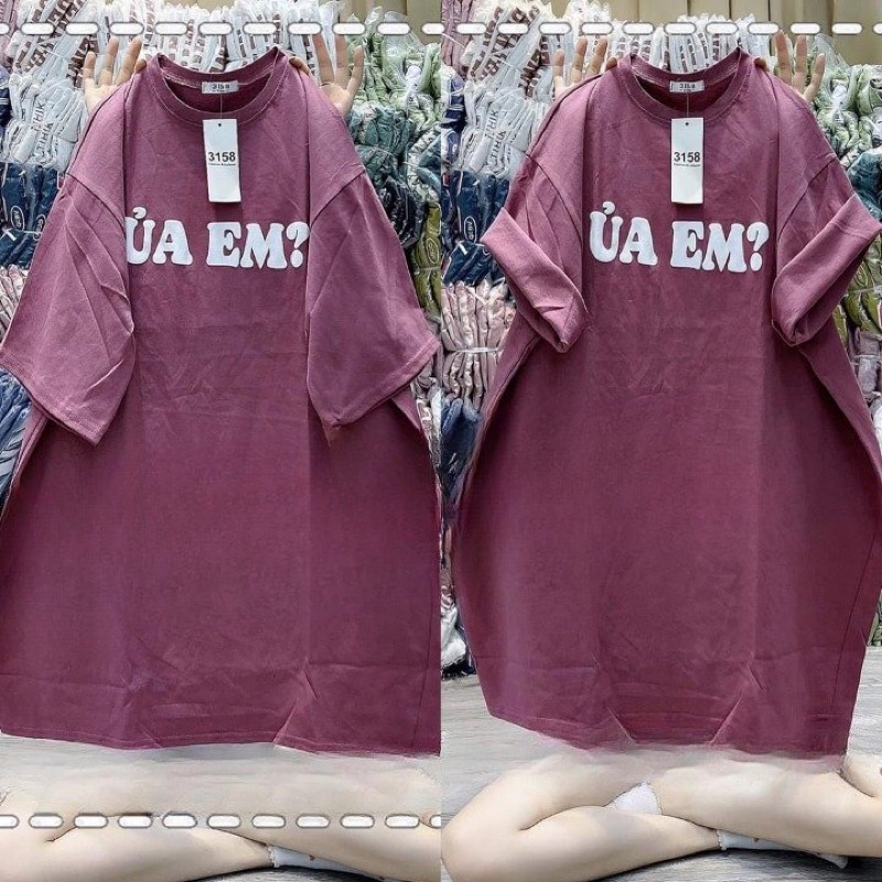 Áo Thun Tay Lỡ ỦA EM CAMNHUNG Áo Thun Nam Nữ Unisex Hot Hit