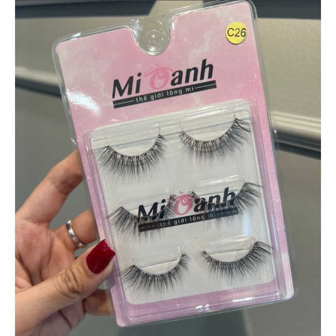 Lông mi lông chồn Mi Oanh C26  viền gân trong suốt siêu tự nhiên và mềm mại - Thế giới lông mi