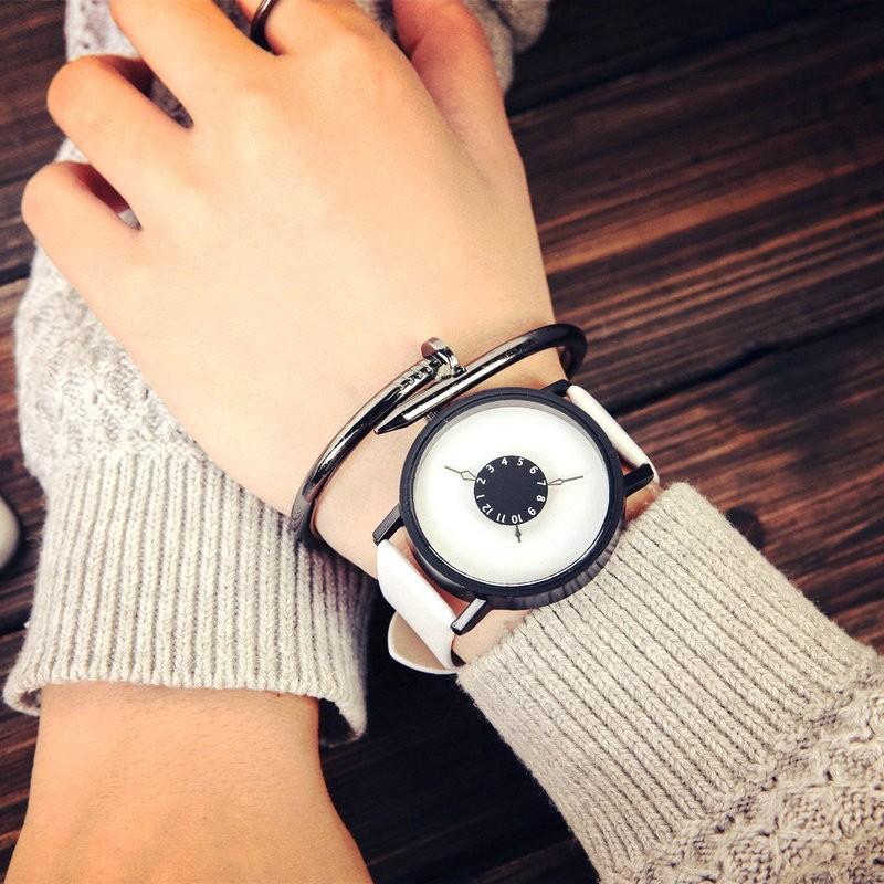 Đồng hồ thời trang nam nữ Mstianq MSD01 mặt số độc đáo, dây da êm tay, mặt to cá tính | BigBuy360 - bigbuy360.vn