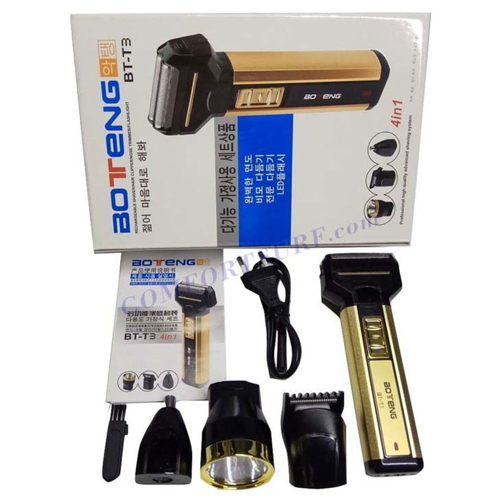 Tông Đơ Cắt Tóc Cạo Râu ⚡️𝐅𝐑𝐄𝐄 𝐒𝐇𝐈𝐏⚡️ Máy Cắt Tóc Đa Năng Kiêm Cạo Râu, Tỉa Lông Mũi, Đèn Pin