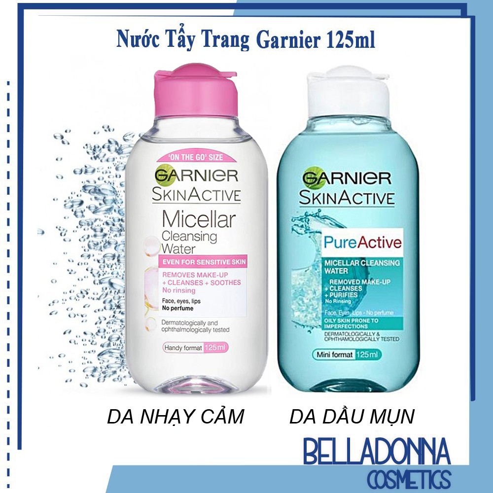 [Date 08/2022] Nước Tẩy Trang Garnier Skin Active Micellar Cleansing Water 125ml