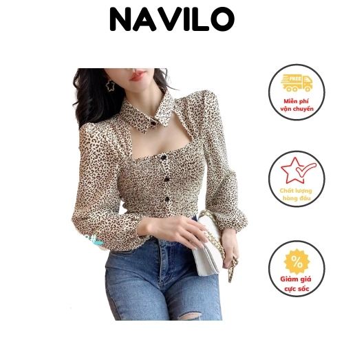 Áo sơ mi nữ công sở from rộng đẹp kiểu hàn NAVILO AK005