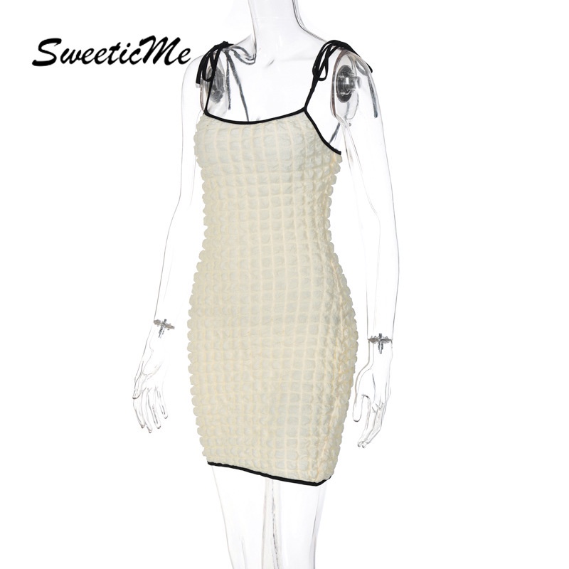 Đầm Nữ SweeticMe Màu Trơn Cột Dây