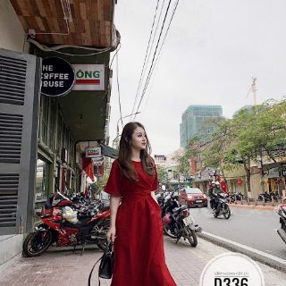Đầm suông big size cột eo từ 55kg - 90kg