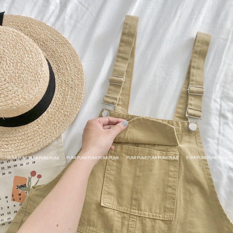 [Mã FAXANH55 giảm 10K đơn 50K] Yếm quần 3 màu kaki Pumi | BigBuy360 - bigbuy360.vn