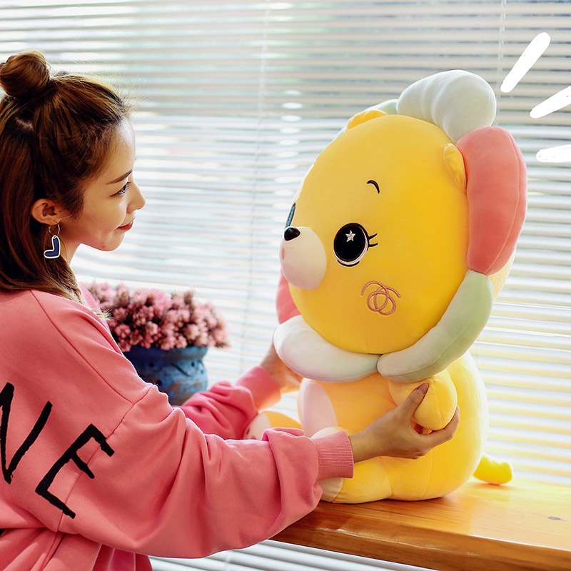 AIXINI ✨68cm Sunshine Lion Plush Toy Plushie Pillow Dolls Cute Soft Lion Stuffed Toy Stuffed Animals Kawaii Anime Plush Kid Child Gift