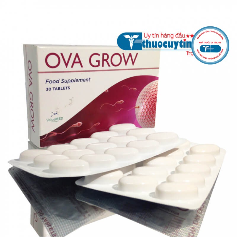 Ova Grow Hộp 30 viên hỗ trợ đa nang buồng trứng