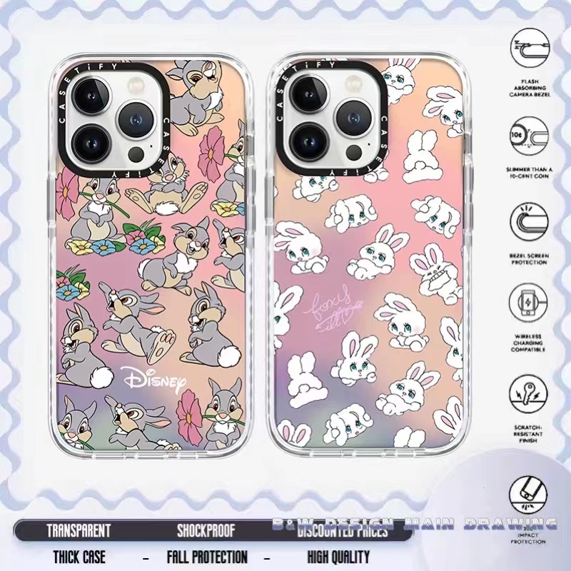 Ốp Điện Thoại Acrylic Trong Suốt Chống Sốc Hình Thỏ Hoạt Hình Cho iPhone 14 13 12 11 Pro MAX 14Plus IX XS MAX XR 7Plus 8Plus