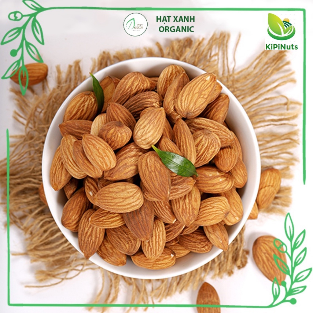 Hạt Hạnh nhân rang chín tách vỏ hữu cơ (organic), Giảm cân, Ăn kiêng, Keto - Hạt Hạnh nhân Mỹ cao cấp (500g, 250g)