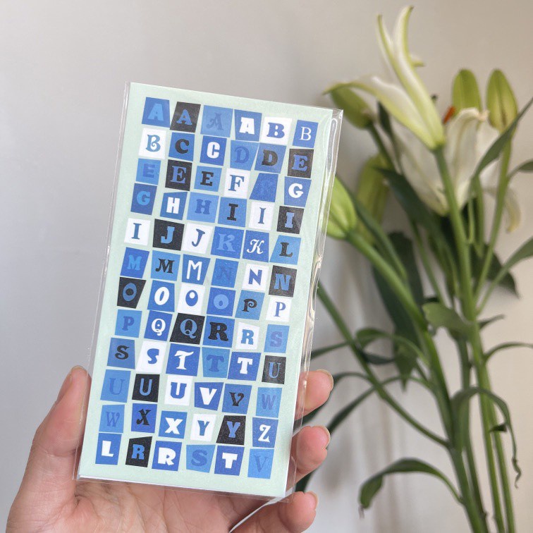 Miếng Dán Trang Trí Họa Tiết Chữ Màu Laser Độc Đáo