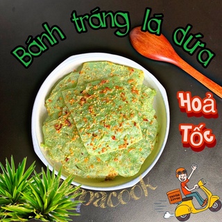 Bánh tráng trộn phô mai lá dứa Papacook đồ ăn vặt bánh tráng dẻo lá dứa lắc phô mai mè 70g
